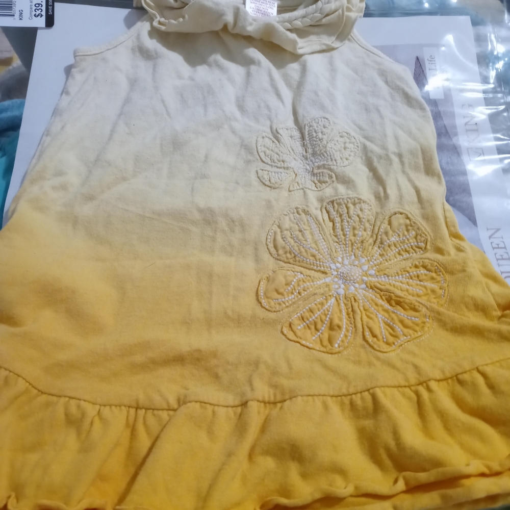 Yellow and orange baby girls dress
